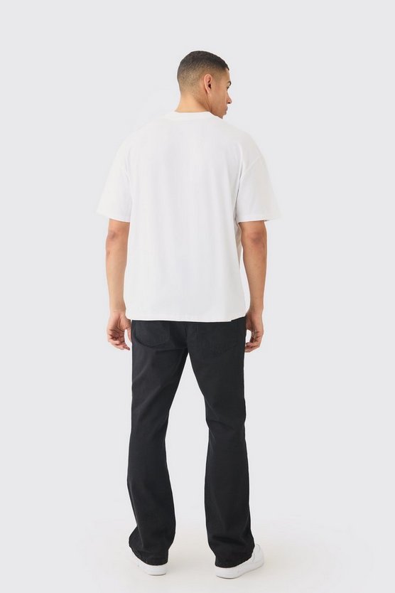 Oversize T-Shirt mit Homme-Print