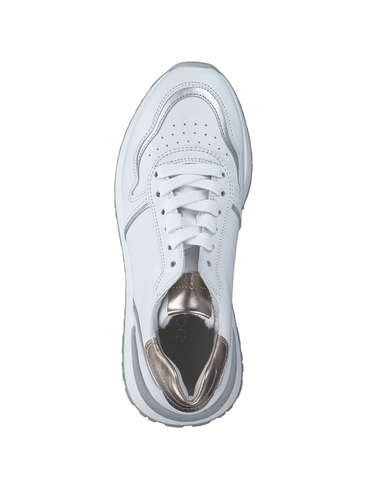 Gabor Fashion Schnürschuhe in weiss/silber/puder günstig kaufen