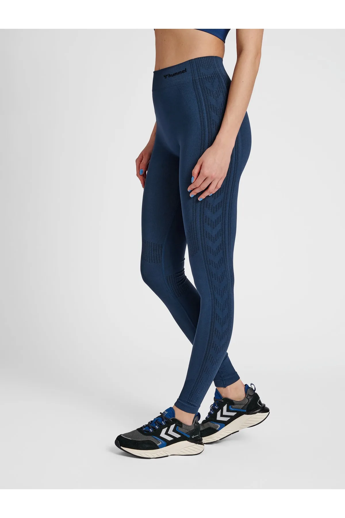 hummel  Sport-Leggings - Blau - Mittlerer Bund