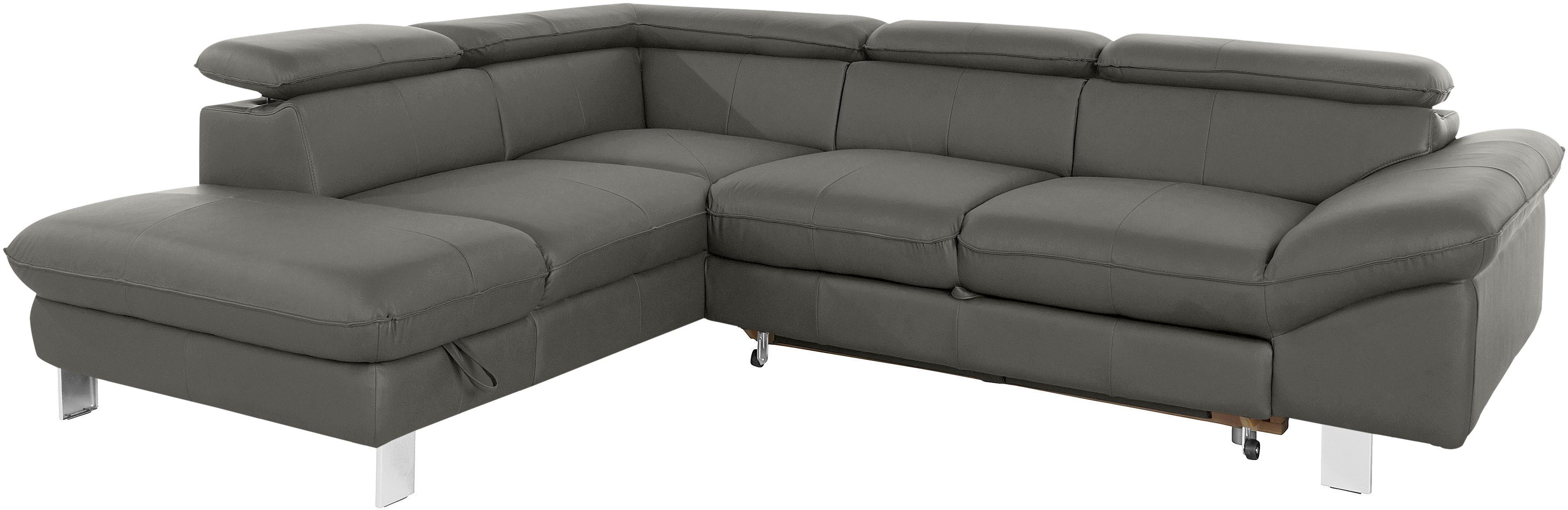 COTTA Ecksofa Driver, mit Kopfteilverstellung, wahlweise mit Bettfunktion