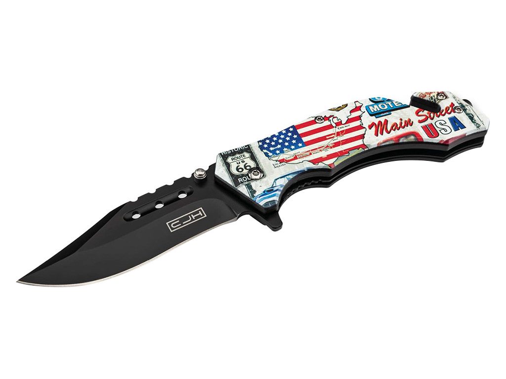 Homeij Herbertz USA Flag Rettungstaschenmesser