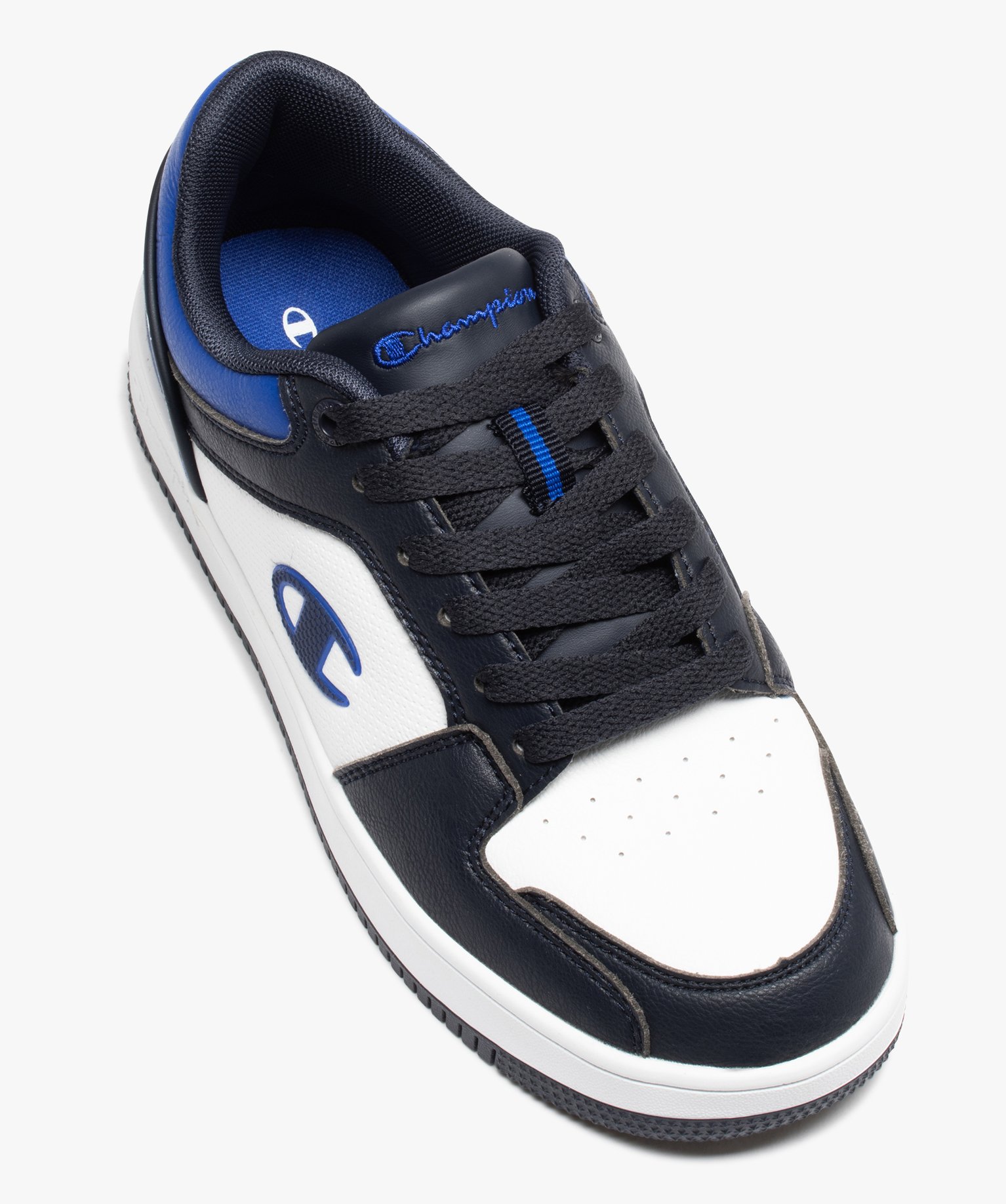 Baskets Garçon tricolores à lacets – Champion blanc | GEMO