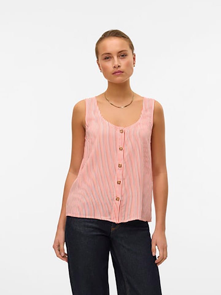 Vero Moda Top in Rot/ Weiß günstig kaufen