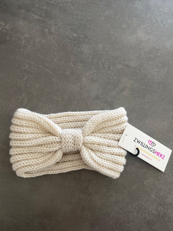 Zwillingsherz Stirnband in Creme günstig kaufen onesize