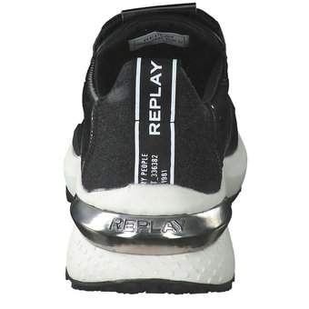 Replay Athena Quilt Sneaker in schwarz