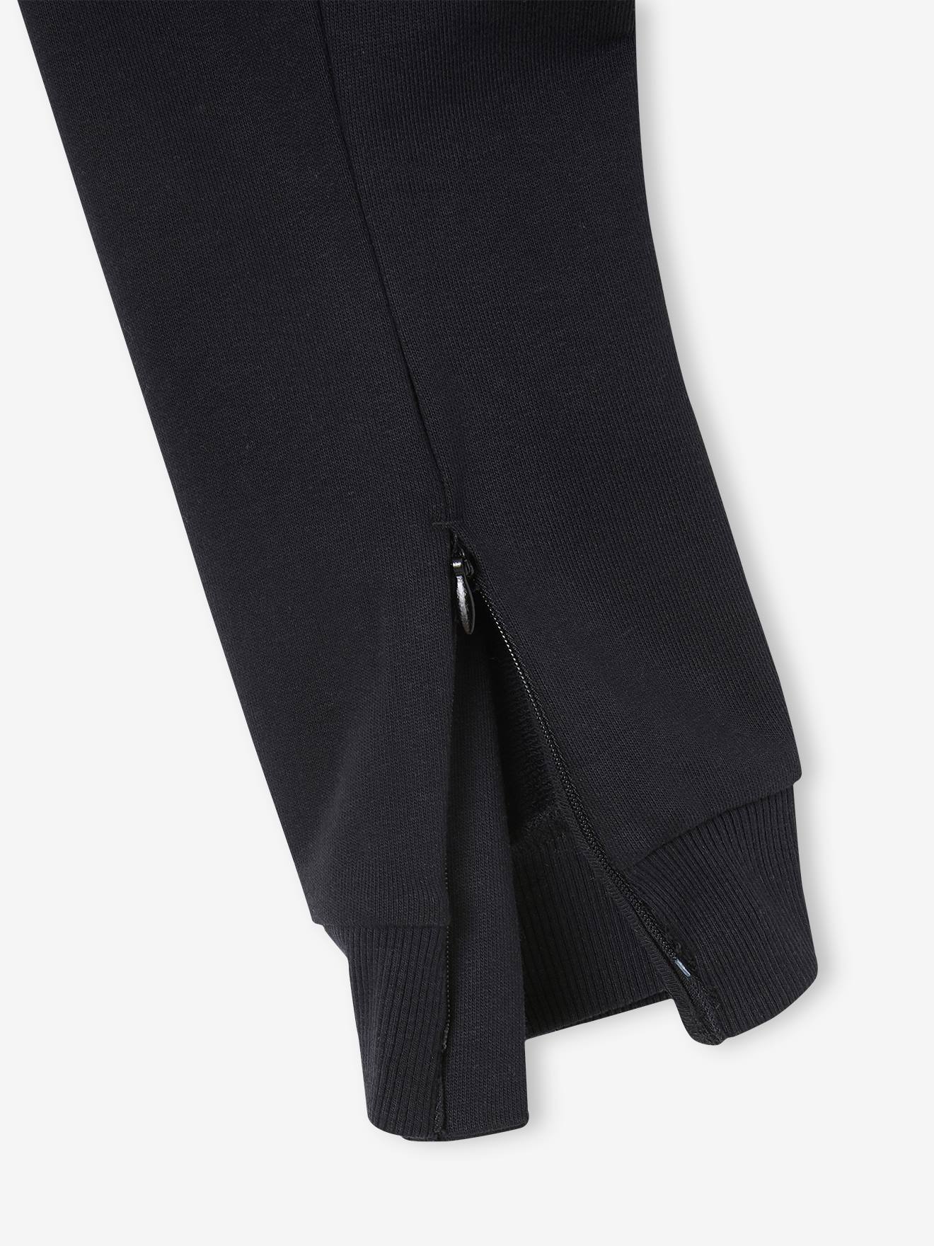 Jogging sport bas zippé garçon poches charpentier noir