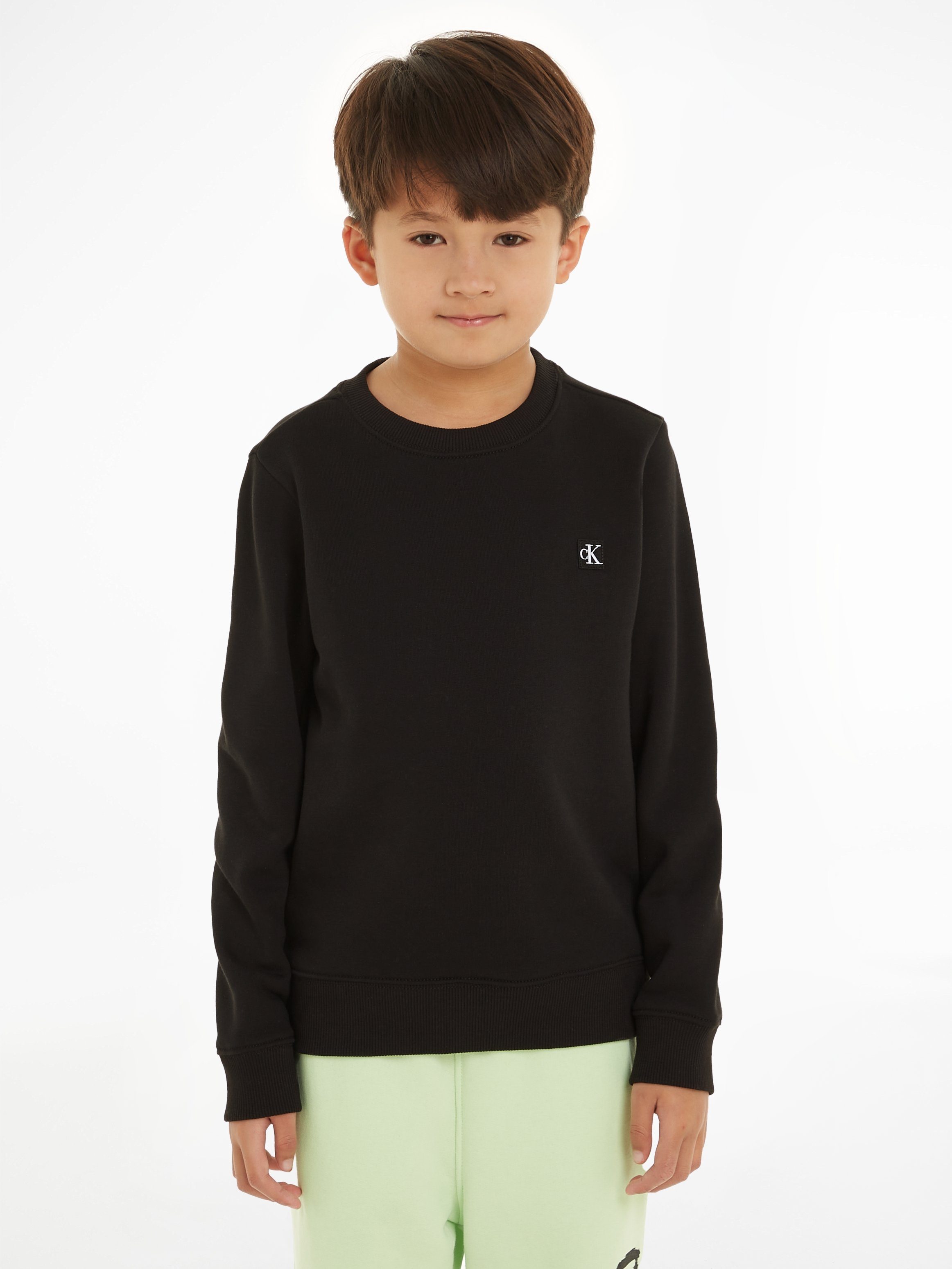 Calvin Klein Jeans Sweatshirt MONOGRAM MINI BADGE CREWNECK mit Logopatch