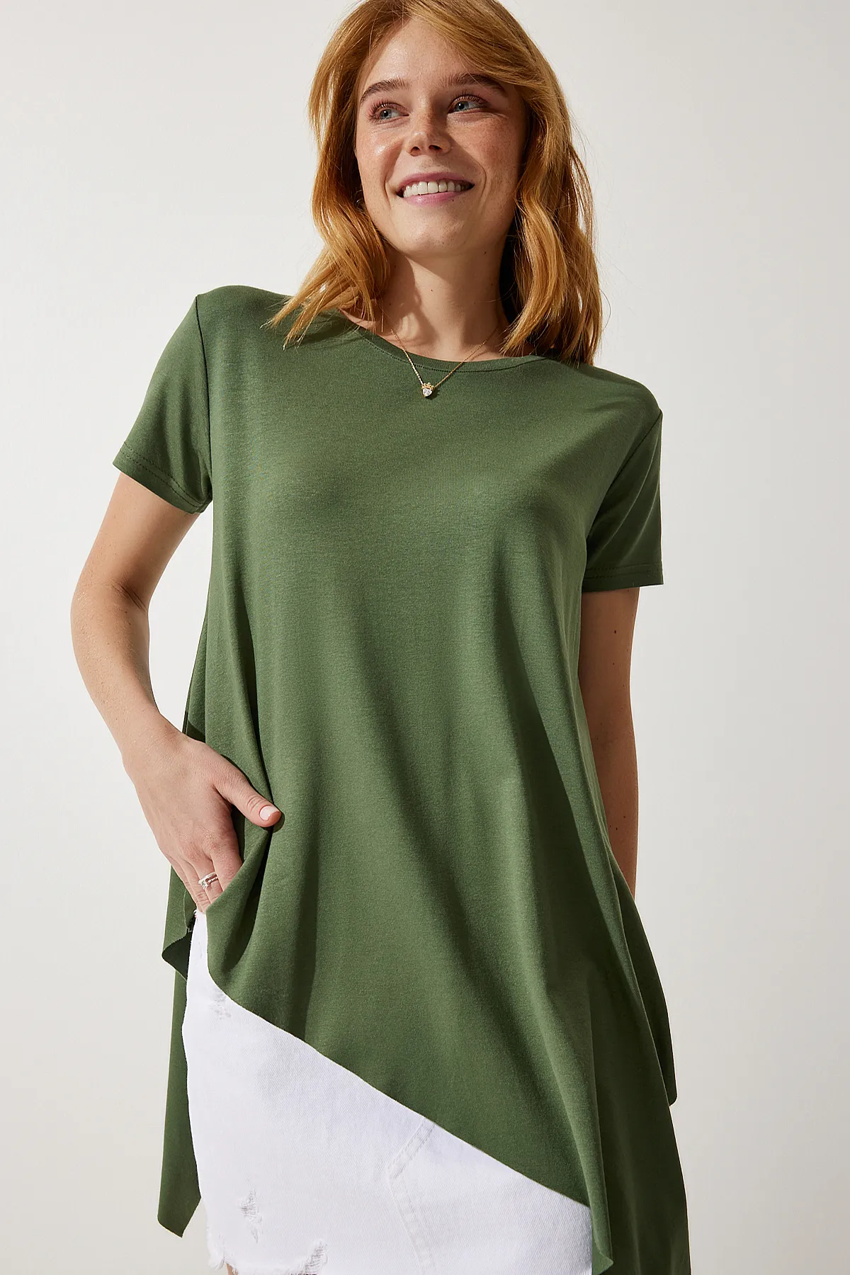 Happiness İstanbul  Tunika - Khaki - Regular Fit