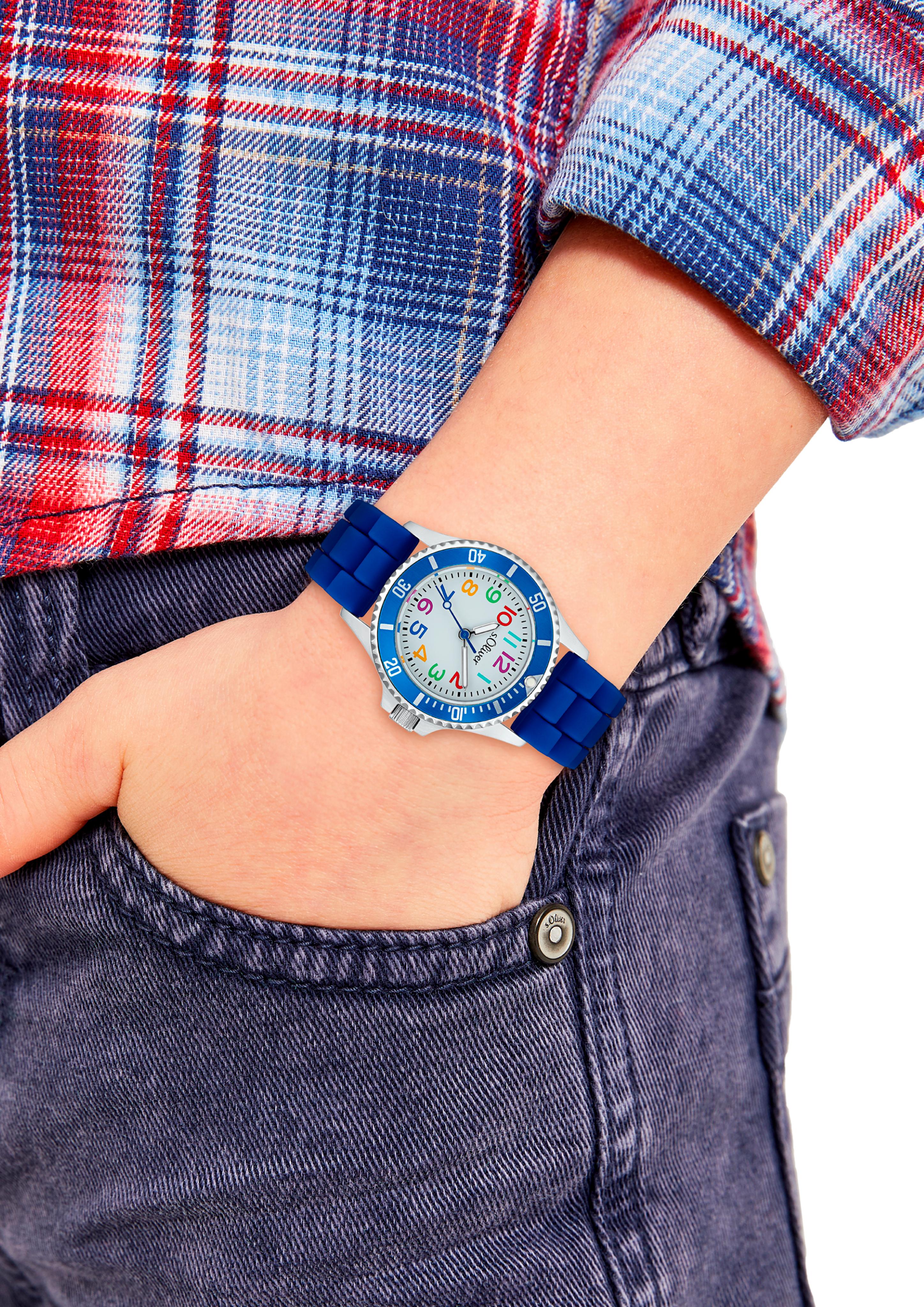 Edelstahluhr mit Silikonband  6006341-55B0