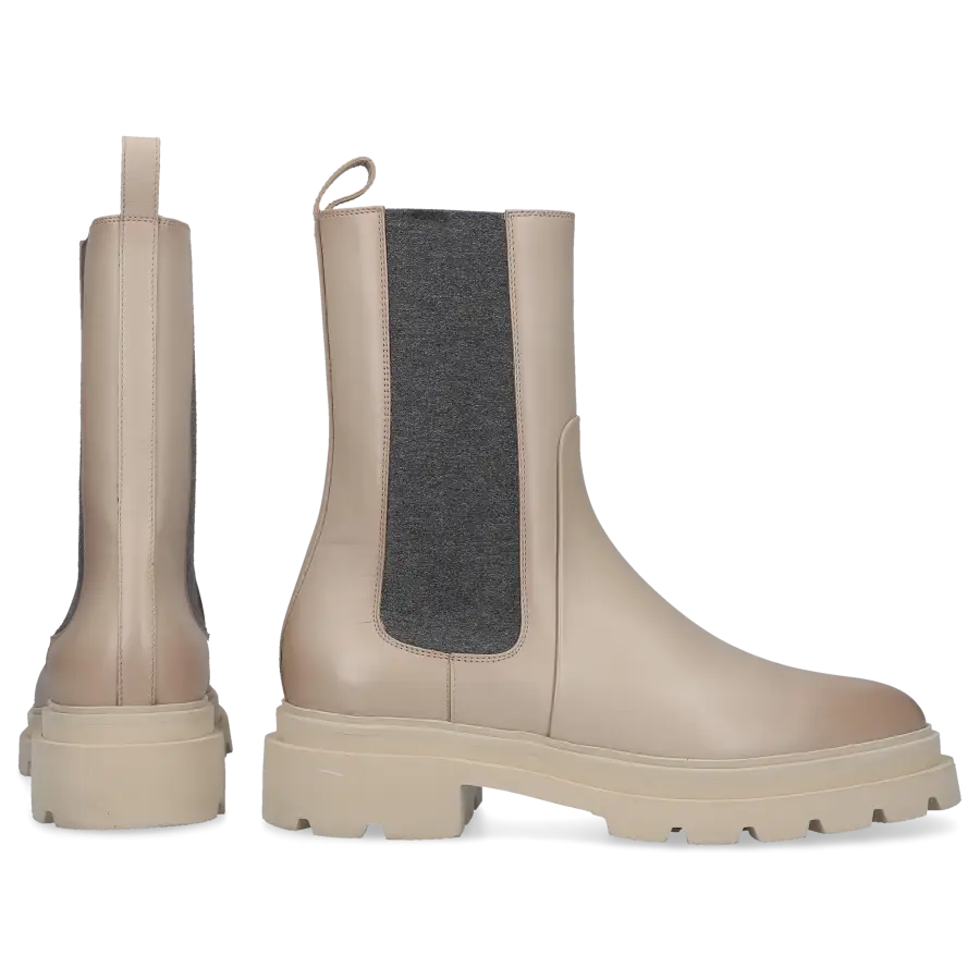 Santoni - Chelsea Boots 59524 Kalbsleder - grau