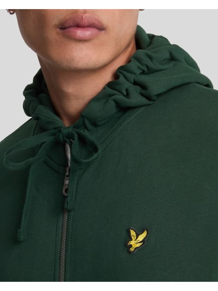 Lyle & Scott Kapuzensweatjacke in Grün günstig kaufen
