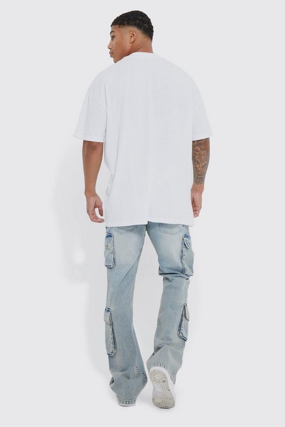 Lockere Cargo-Jeans