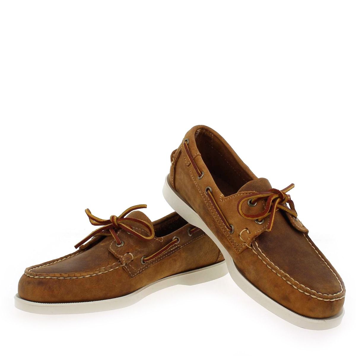 Sebago  DOCKSIDE PORTLAND CRAZY H - Cognac