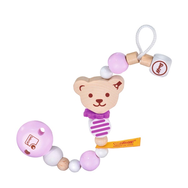 Steiff by Selecta® Schnullerkette, 21 cm, rosa