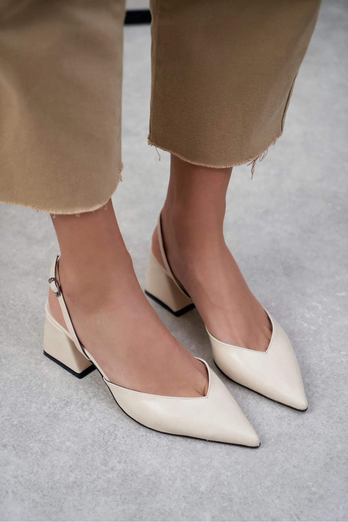 NİŞANTAŞI SHOES  High Heels - Beige - Blockabsatz