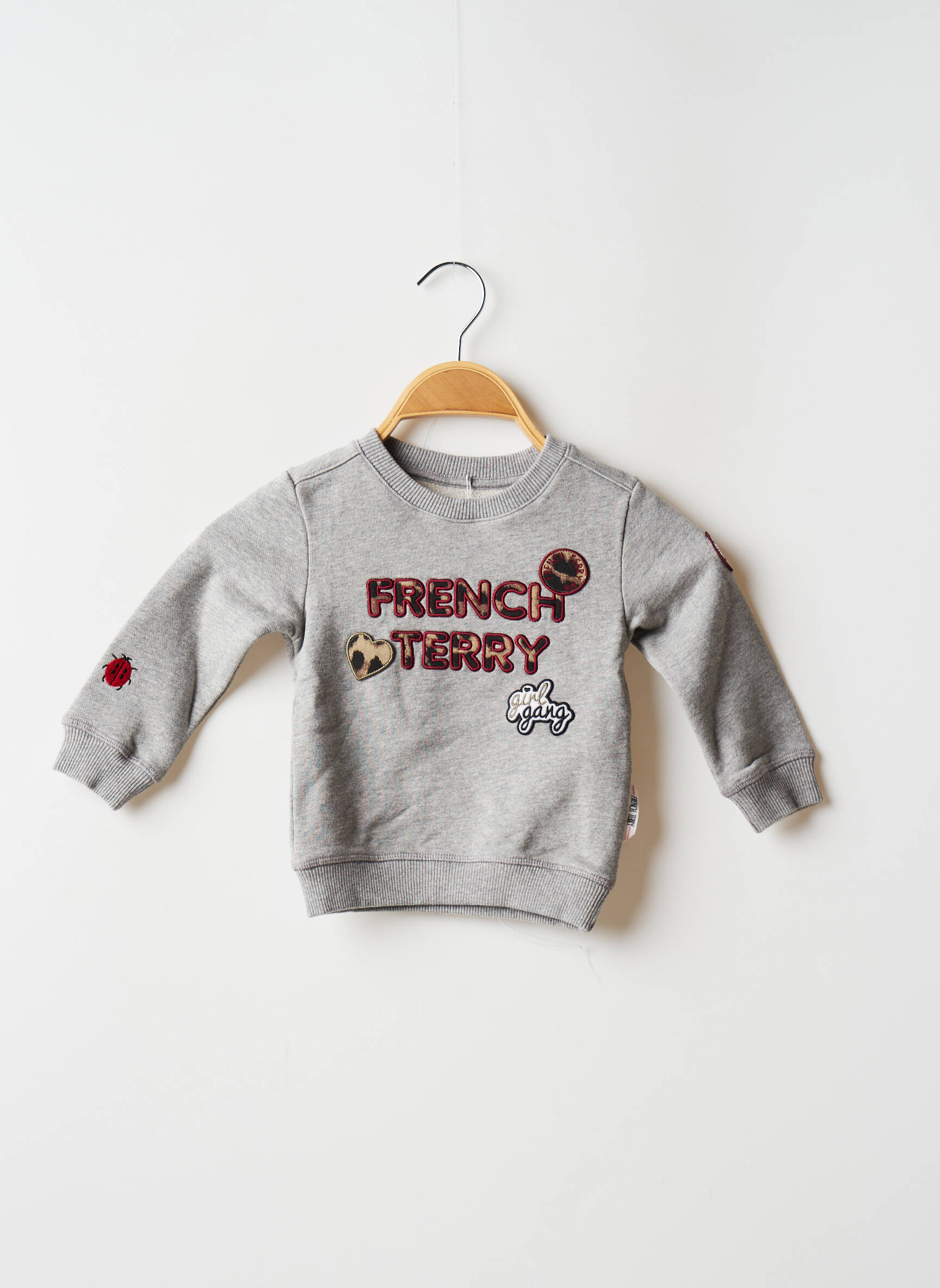 French Terry Sweats Fille couleur gris