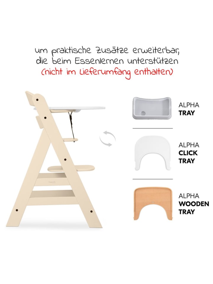 Hauck Hochstuhl Alpha Plus - Vanilla günstig kaufen onesize