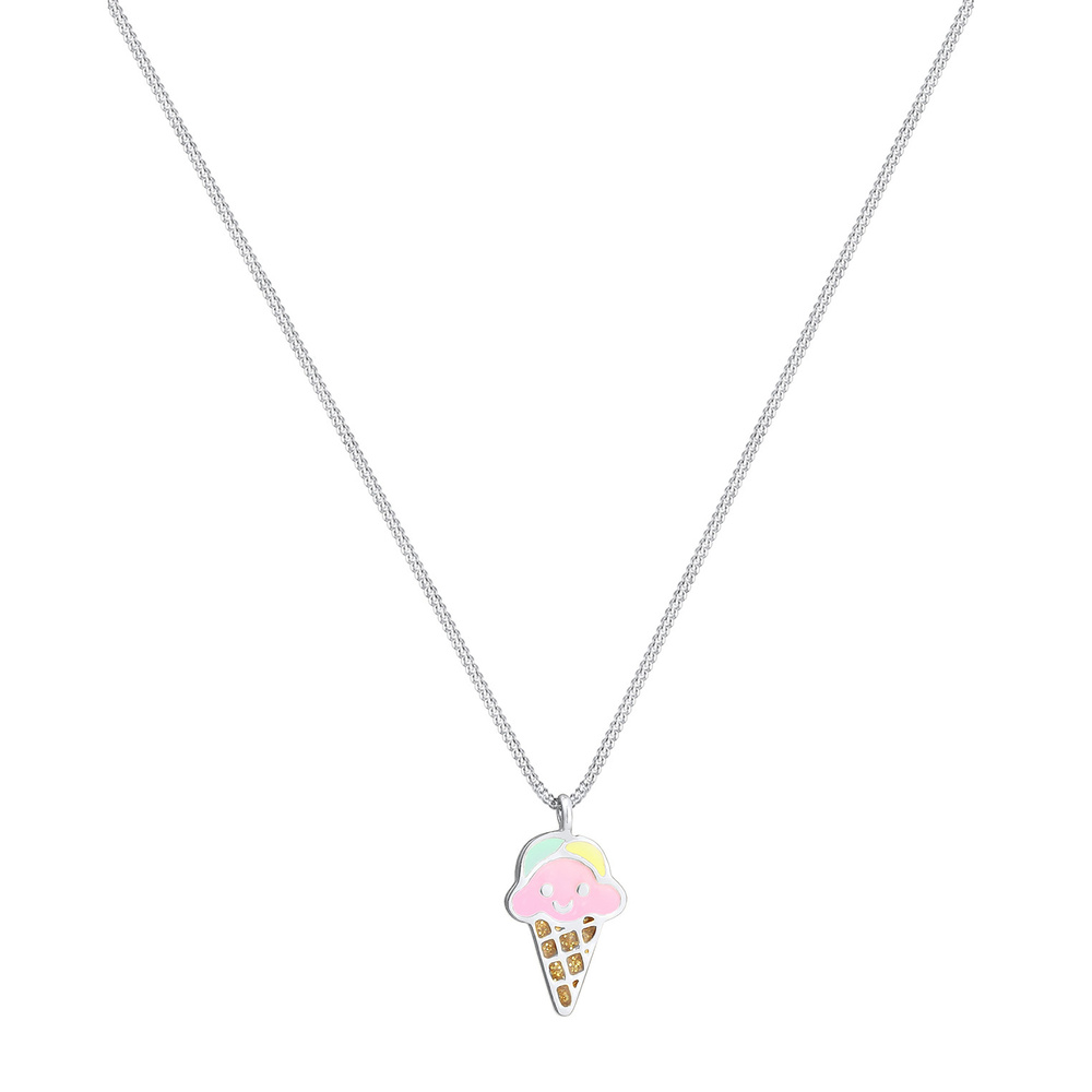 Elli Elli Collier Kinder Eis Sweet Emaille 925 Silber collier