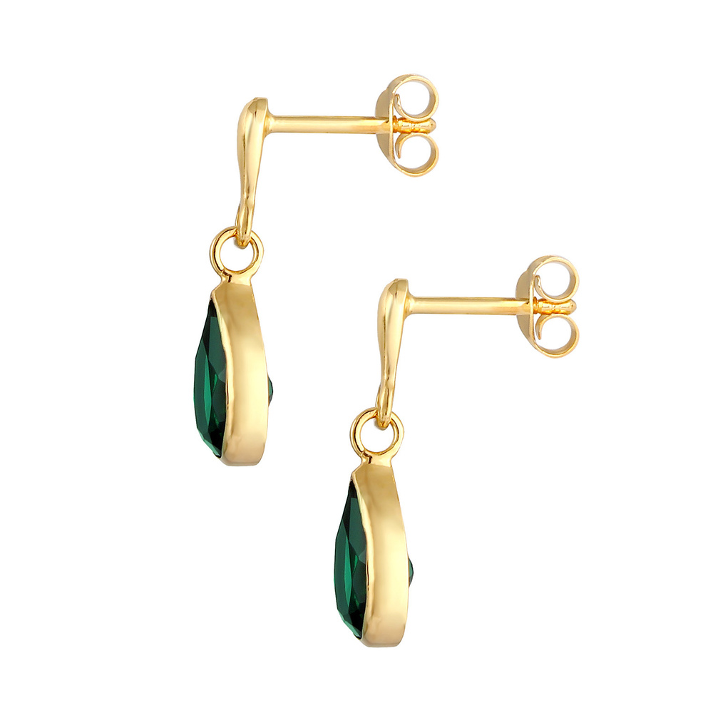 Elli PREMIUM Elli PREMIUM Boucles d'Oreilles Femmes Pendentif Goutte Quartz Vert en Argent Ste Boucles d'oreilles