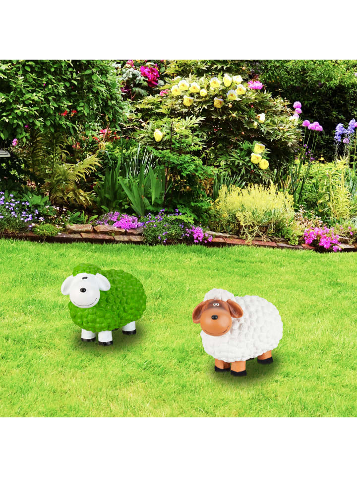 relaxdays Gartenfigur Schaf in Grün günstig kaufen onesize