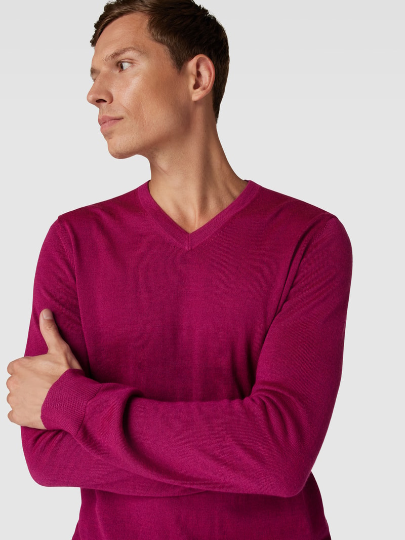 Strickpullover in pink meliert
