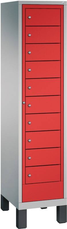 C P S 3000 Evolo Metall Schließfach 11 Tür Zylinderschloss 420 x 500 x 1.850 mm Weiß 48060-110 S10039