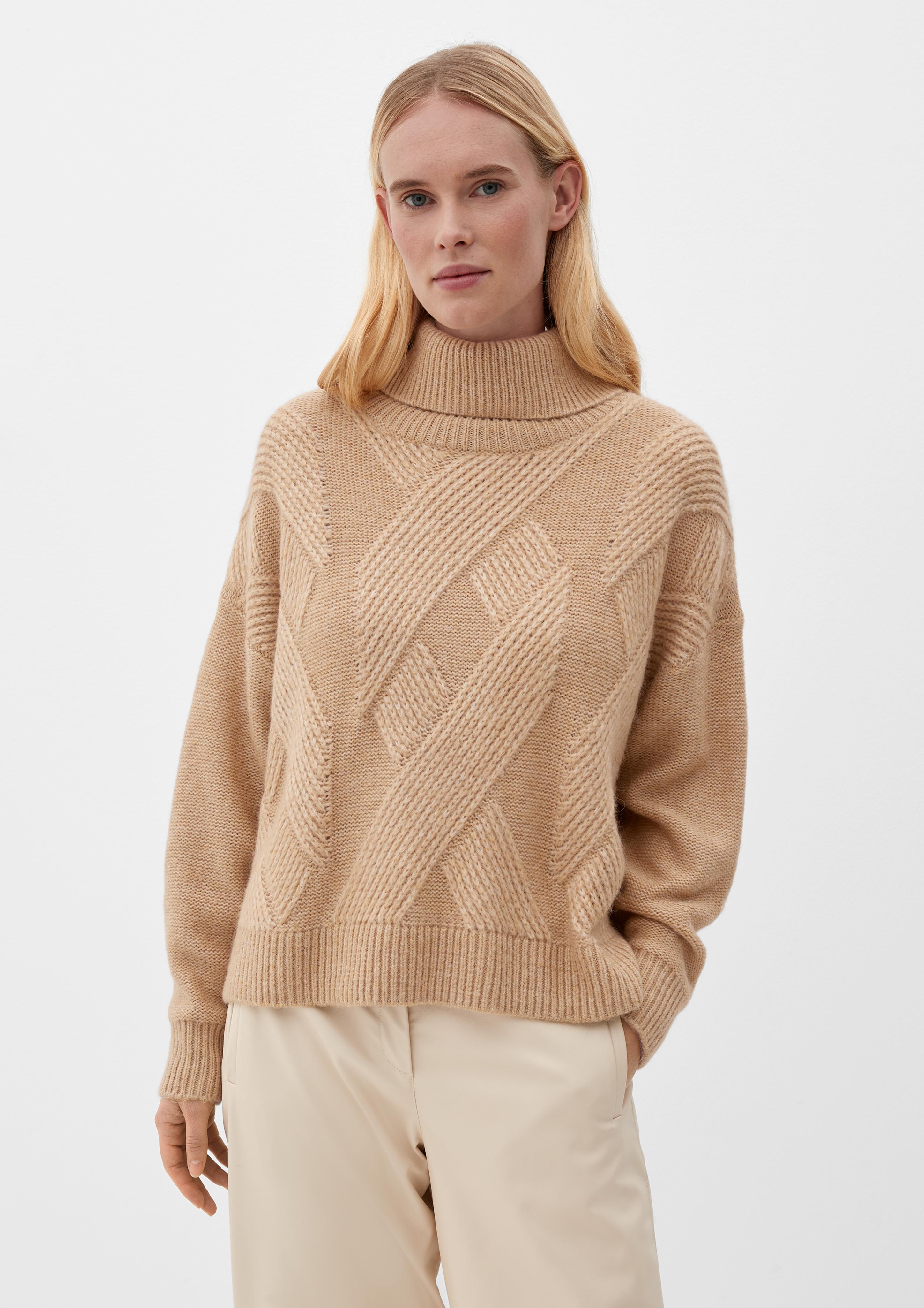 Rollkragenpullover aus Wollmix  2118893-8325