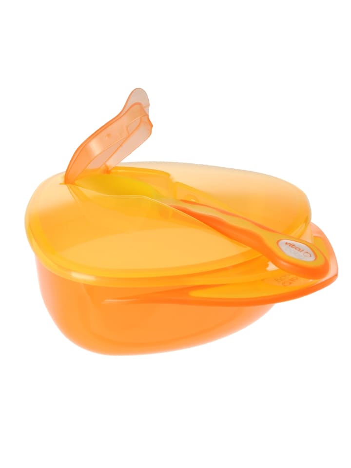 Vital Baby Baby´s erstes Tellerset mit Deckel   Löffel orange günstig kaufen onesize