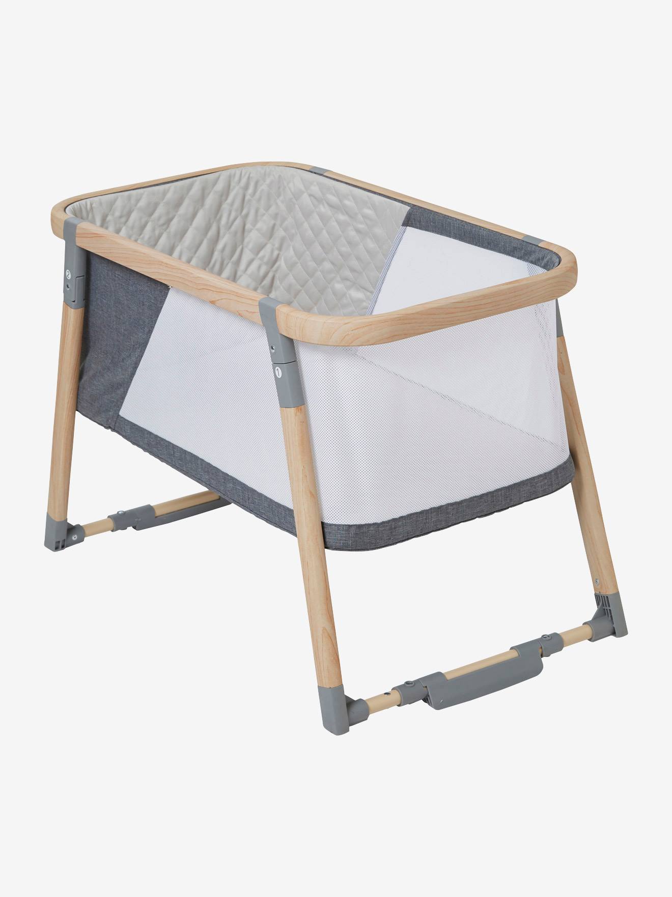 Vertbaudet 2-in-1 Baby Reisebett / Babyschaukel - natur/grau