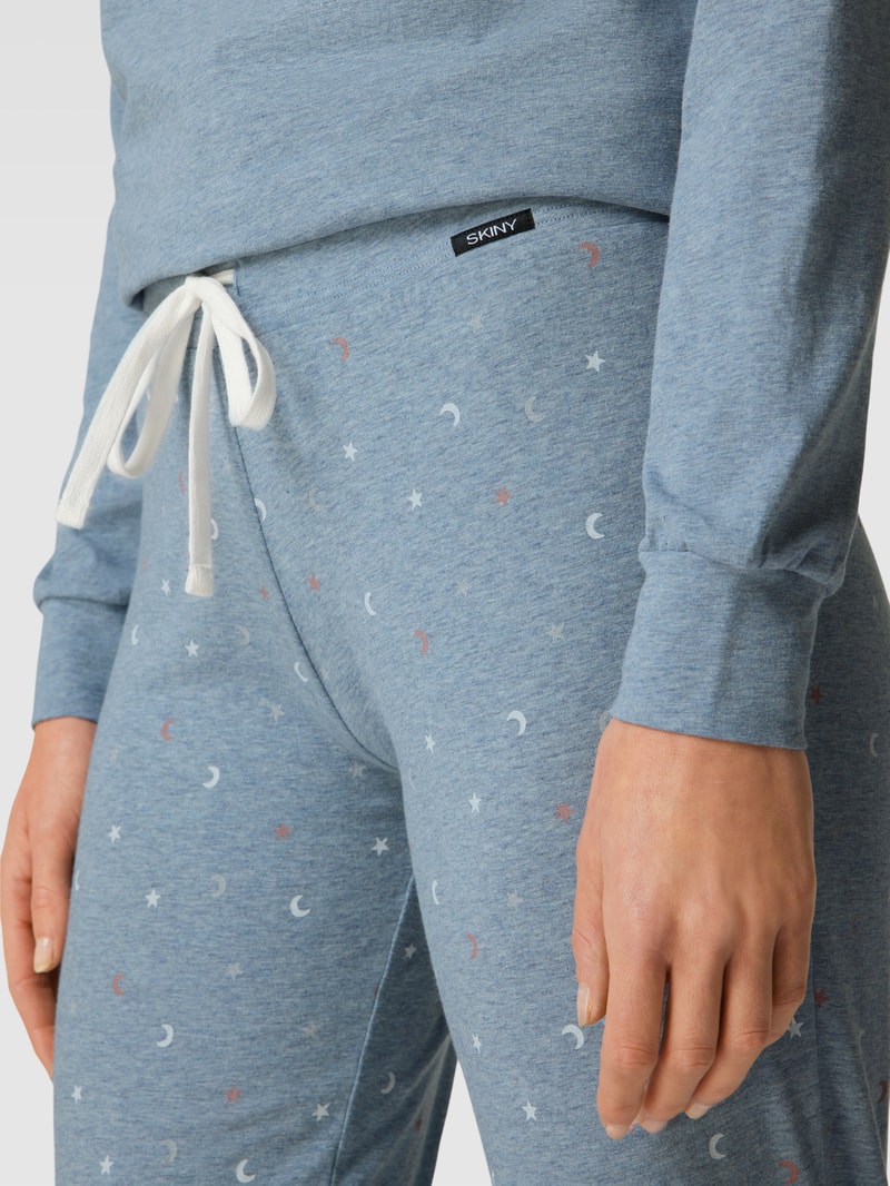 Pyjamahose mit elastischem Bund Modell 'Every Night' in blau