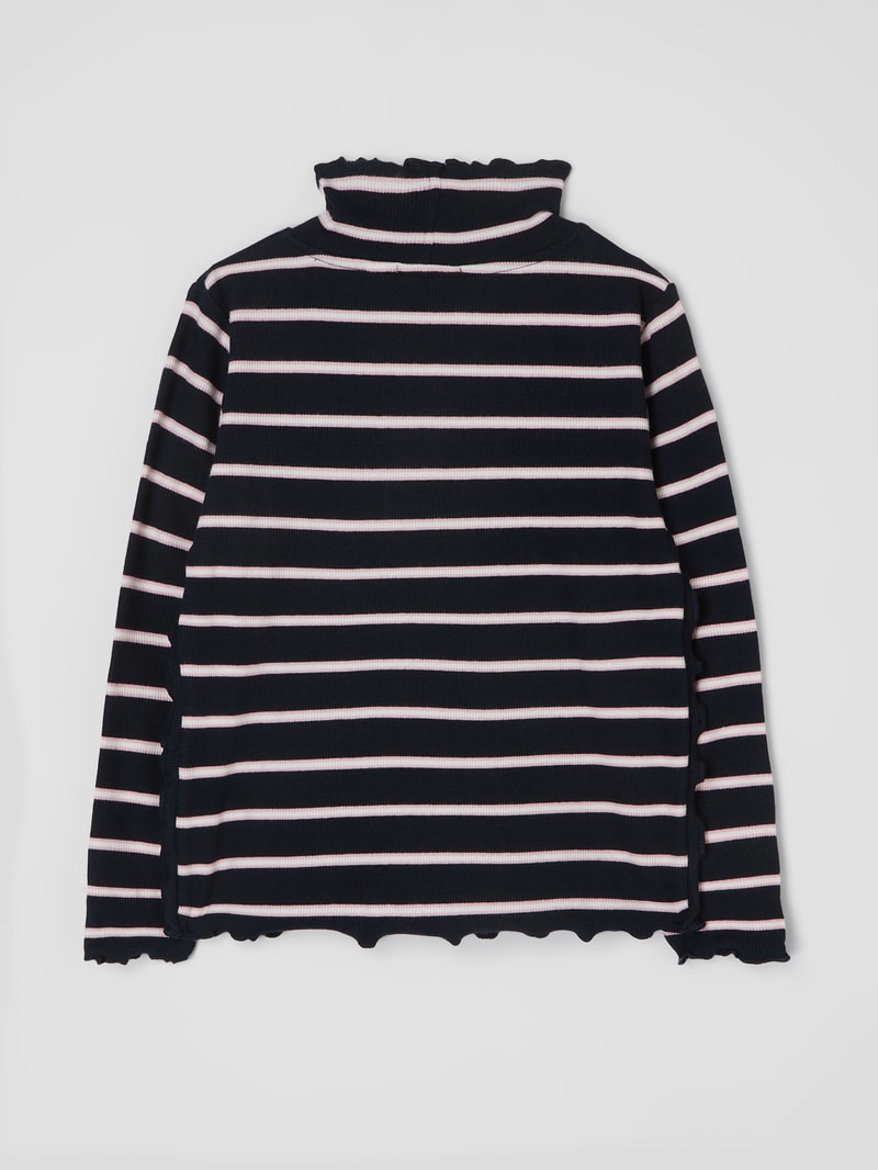 Longsleeve mit Stretch-Anteil in marineblau