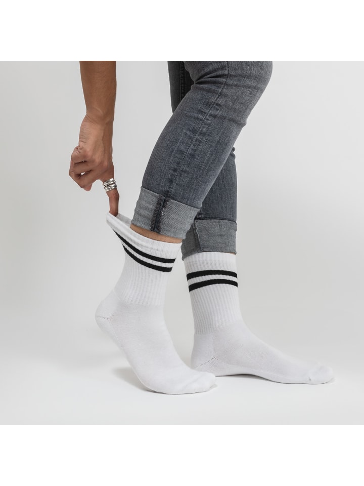 Occulto 6er Pack Retro Tennis Socken Serena in Weiß-Schwarz günstig kaufen