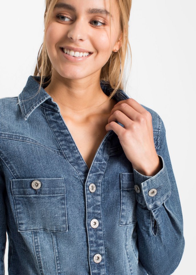 Jeans Kleid mit Gürtel