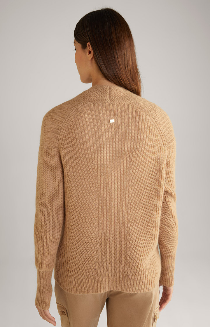 Strickjacke in Camel