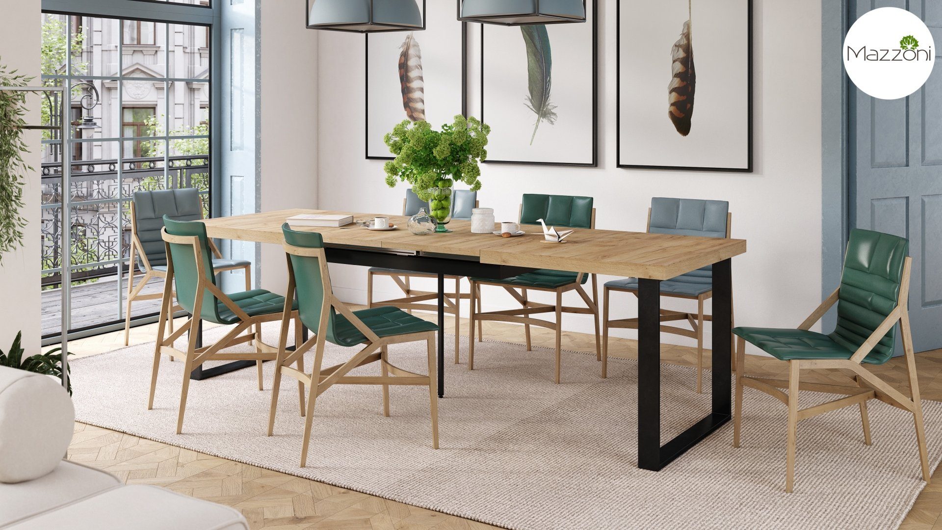Mazzoni Esstisch Design Esstisch Avella Tisch ausziehbar 160 bis 310 cm