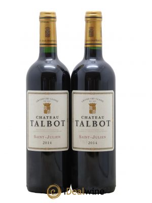 Château Talbot 4ème Grand Cru Classé  2014 - Lot de 2 Bouteilles