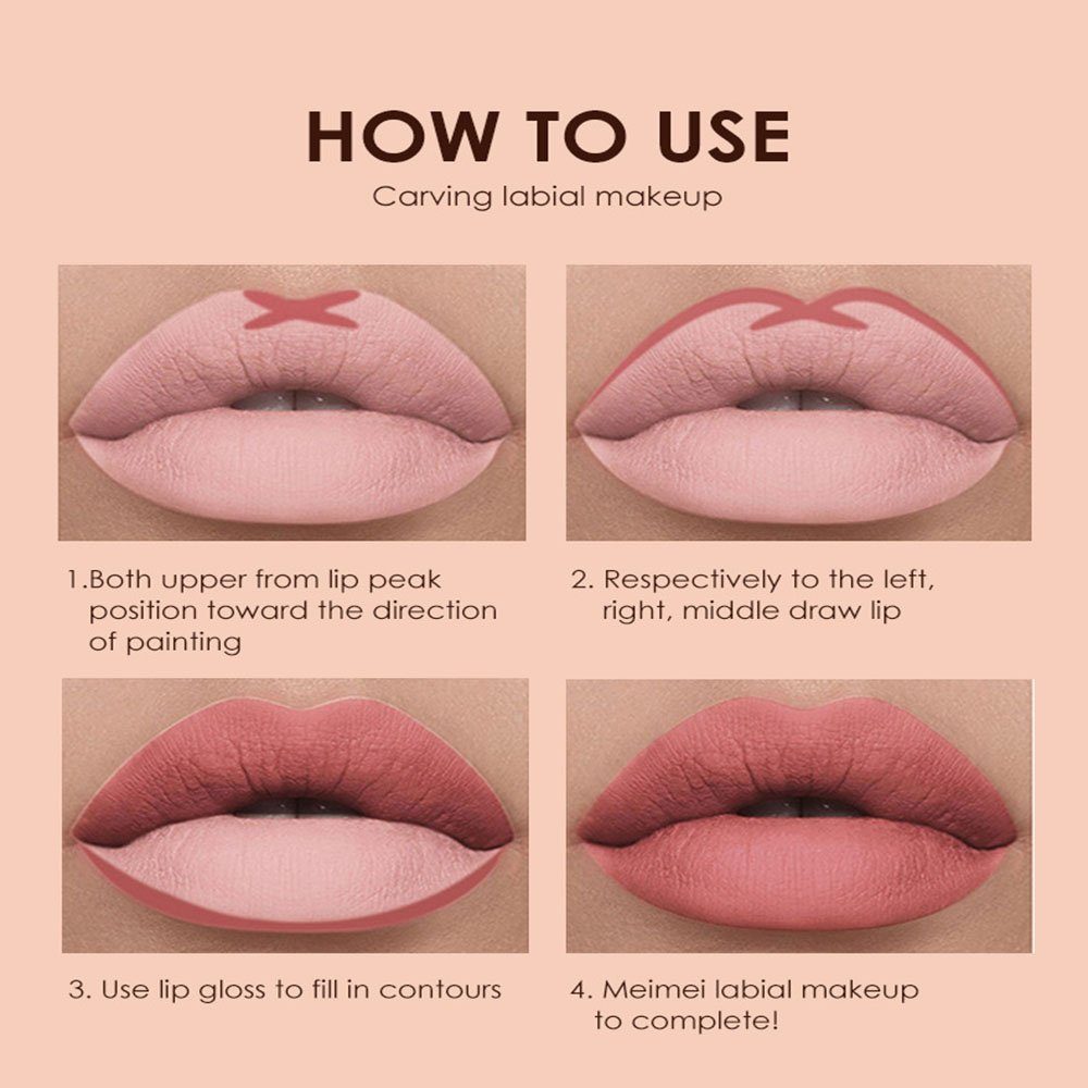 POCHUMIDUU Lippenstift-Set 6 Lippenstifte Matte Velvet Matte Lip Gloss Set, 6-tlg., Kosmetische Geschenksets