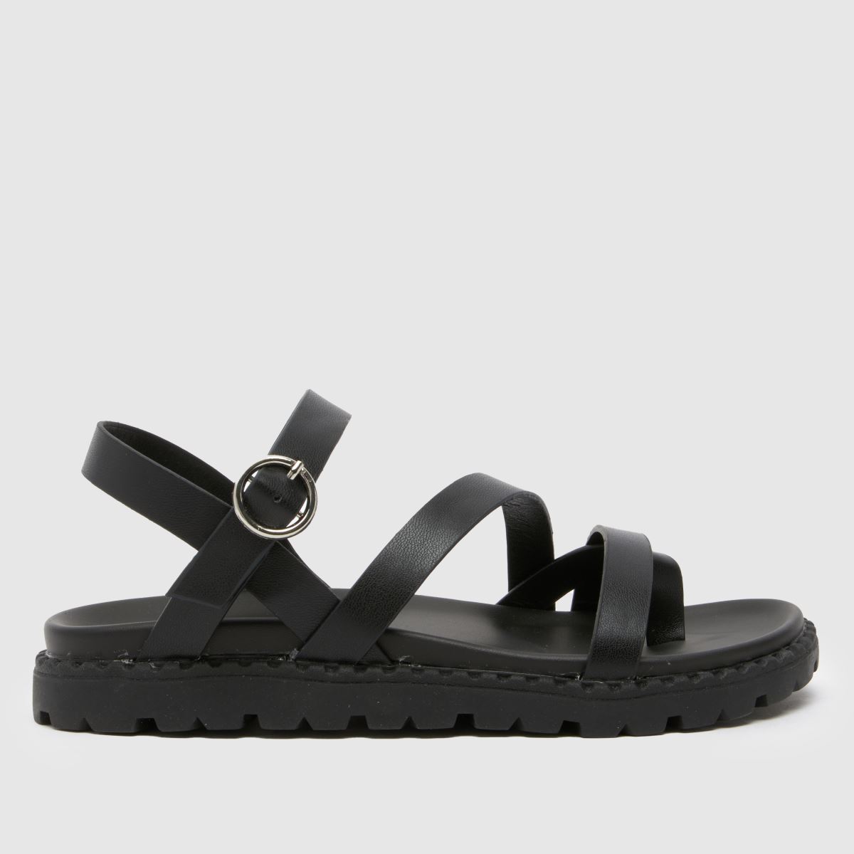 Schuh fekete trula pántos lányka junior szandál