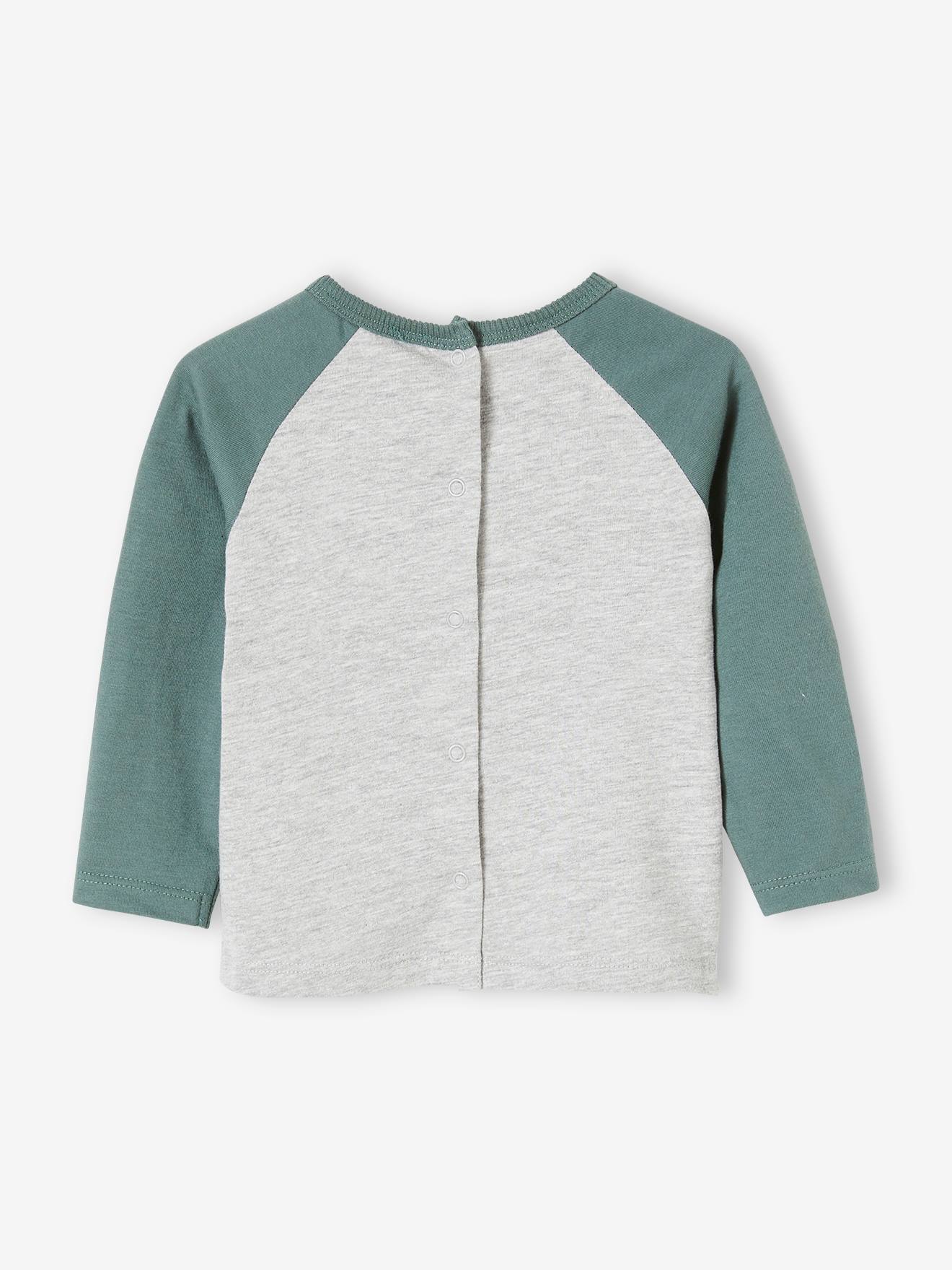 T-shirt colorblock bébé manches raglan bleu nuit