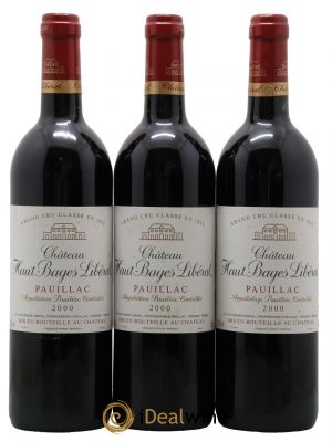 Château Haut Bages Libéral 5ème Grand Cru Classé  2000 - Lot de 3 Bouteilles