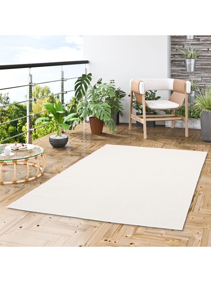 Pergamon In & Outdoor Teppich Flachgewebe Valencia Mix in Creme günstig kaufen