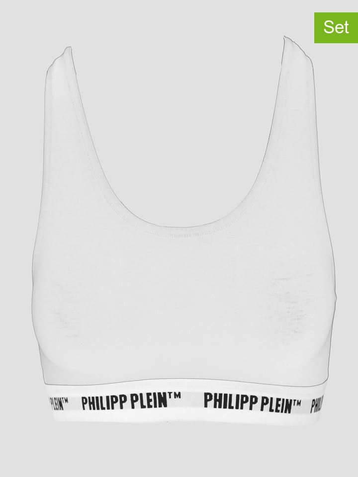 Philipp Plein 2er-Set: Sport-BHs in Weiß günstig kaufen