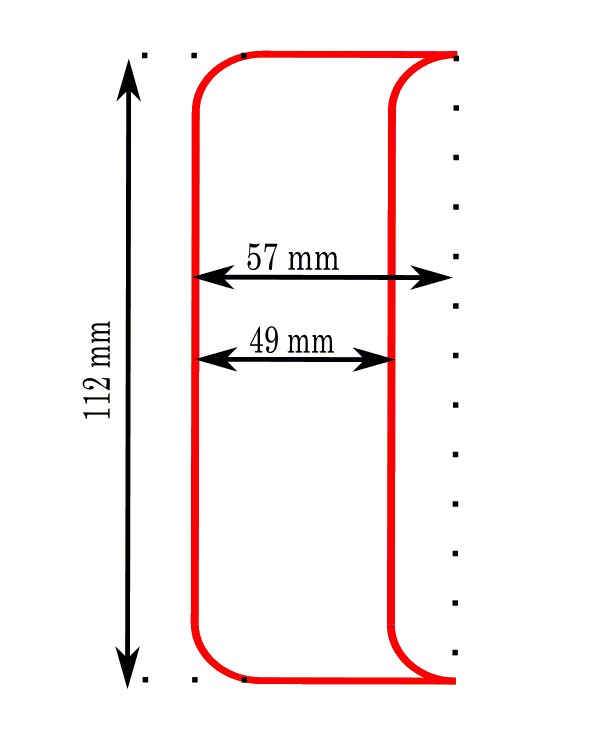 Kennzeichenblende für kurze Kennzeichen, 5 cm, 2 Stück  - ATU
