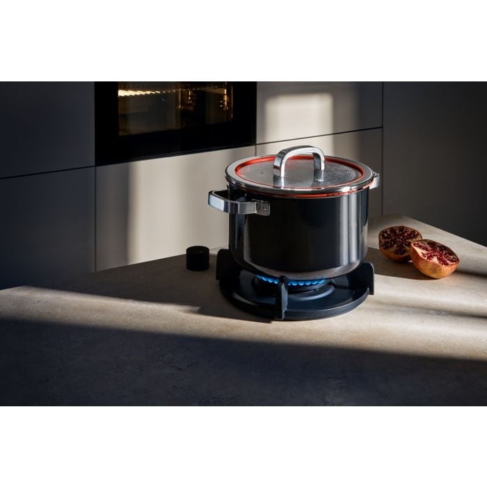 Fusiontec Functional Kochtopf mit Glasdeckel, 24 cm, Black