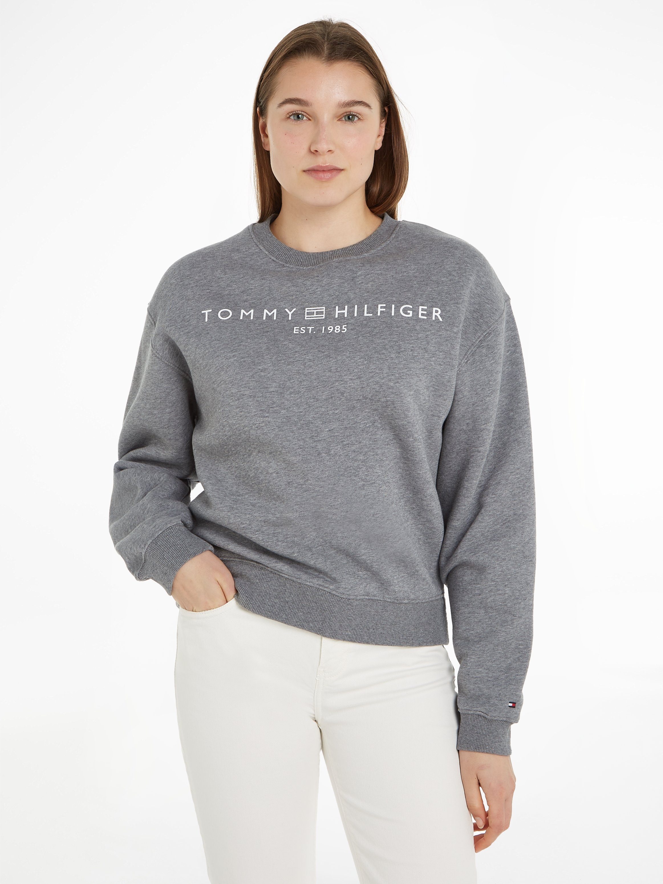 Tommy Hilfiger Sweatshirt MDRN REG CORP LOGO C-NK SWTSHRT mit Logoschriftzug