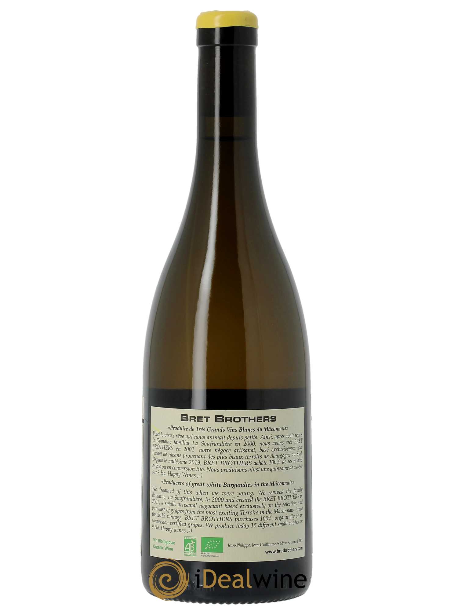 Mâcon-Chardonnay Les Crays Bret Brothers  2022 - Lot de 1 Bouteille