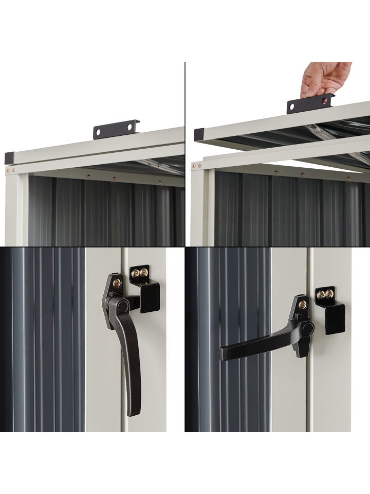 pro.tec Mülltonnenbox Tarbek für 3 Tonnen in Anthrazit (B)219cm günstig kaufen onesize