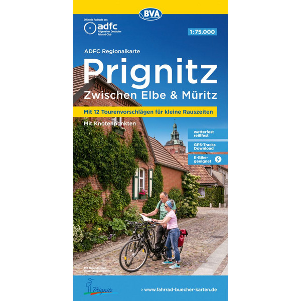 ADFC-REGIONALKARTE RADLERPARADIES PRIGNITZ MIT TAGESTOUREN - Fahrradkarte