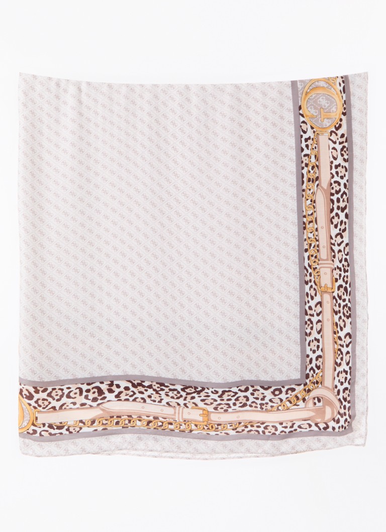 Eșarfă GUESS Noelle keffiyeh cu logo imprimat, 130 x 130 cm