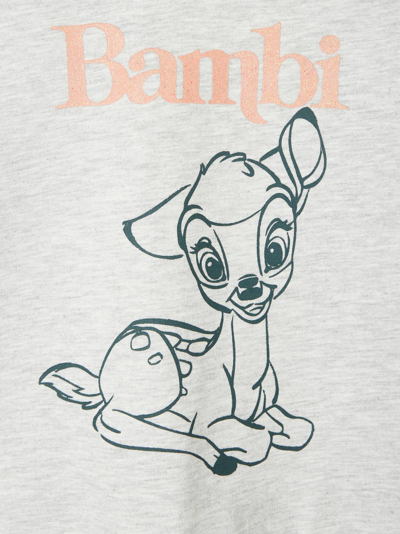 Disney Kinder Sweatshirt Disney BAMBI - hellgrau meliert
